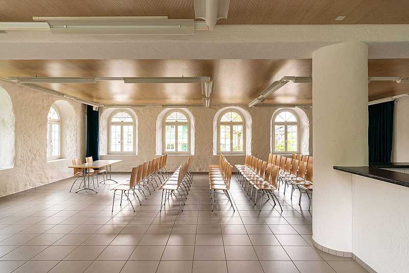 Zufikerhuus: Theaterbestuhlung im Erdgeschoss